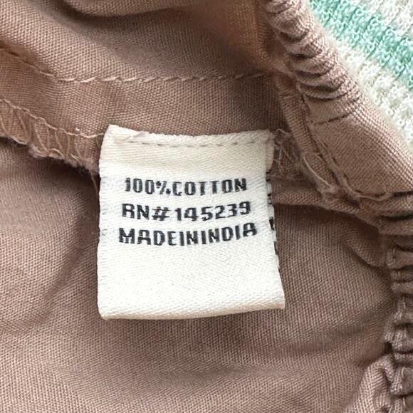 Sim & Sam Embroidered Eyelet Off Shoulder Crop Top Tan Boho Festival M NWOT - Picture 6 of 6